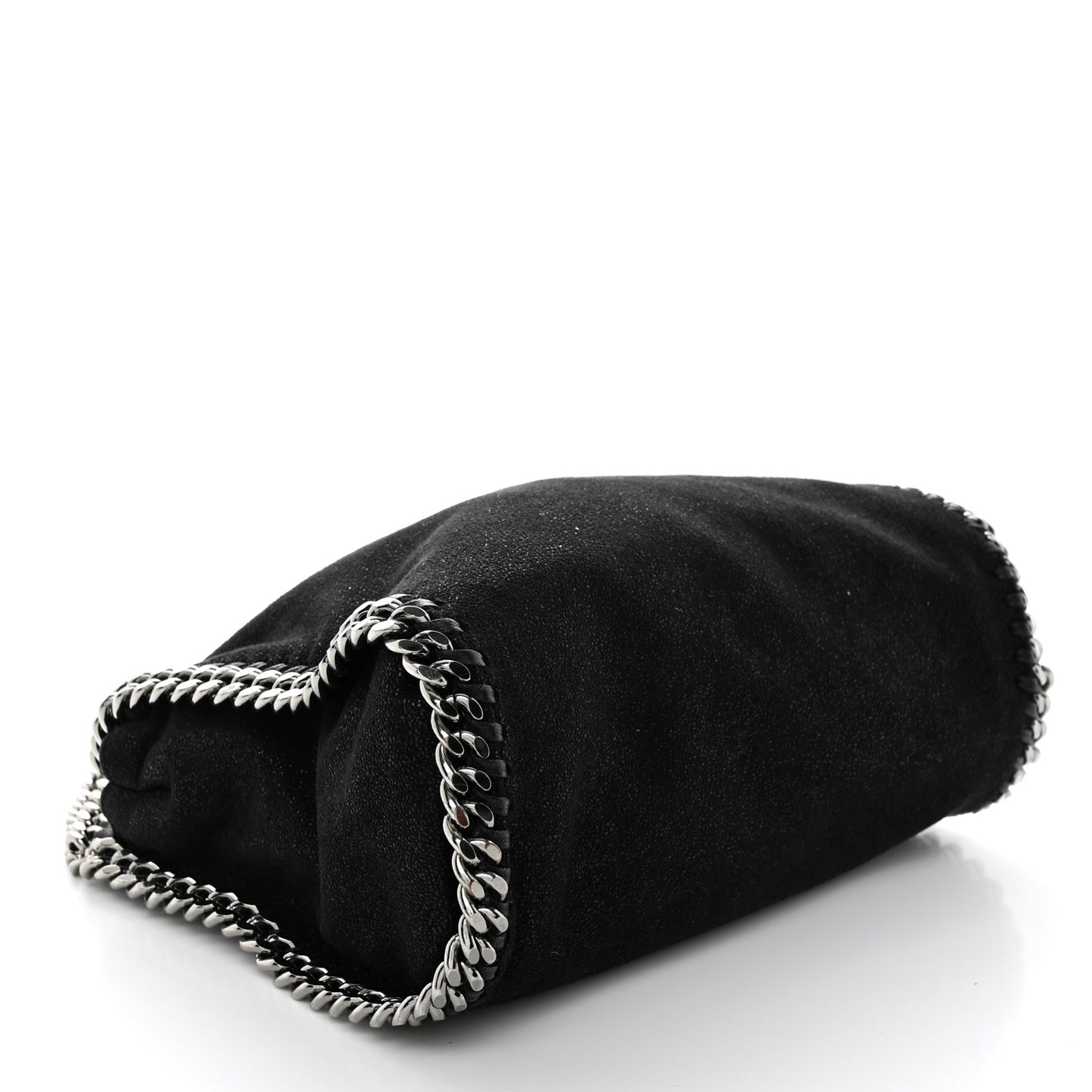 Shaggy Deer Mini Falabella Fold Over Tote Black