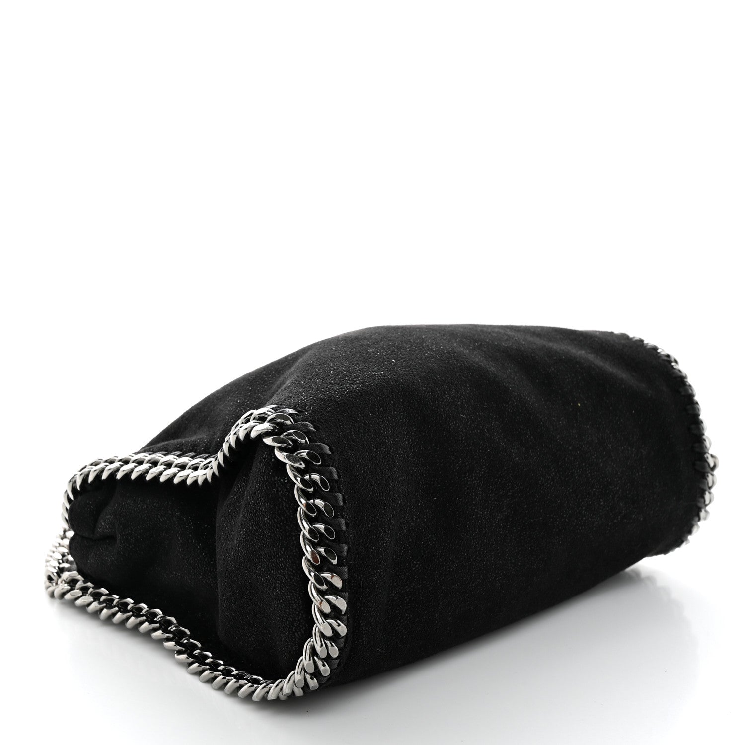 Stella McCartney Shaggy Deer Mini Falabella Fold Over Tote Black 4 of 11