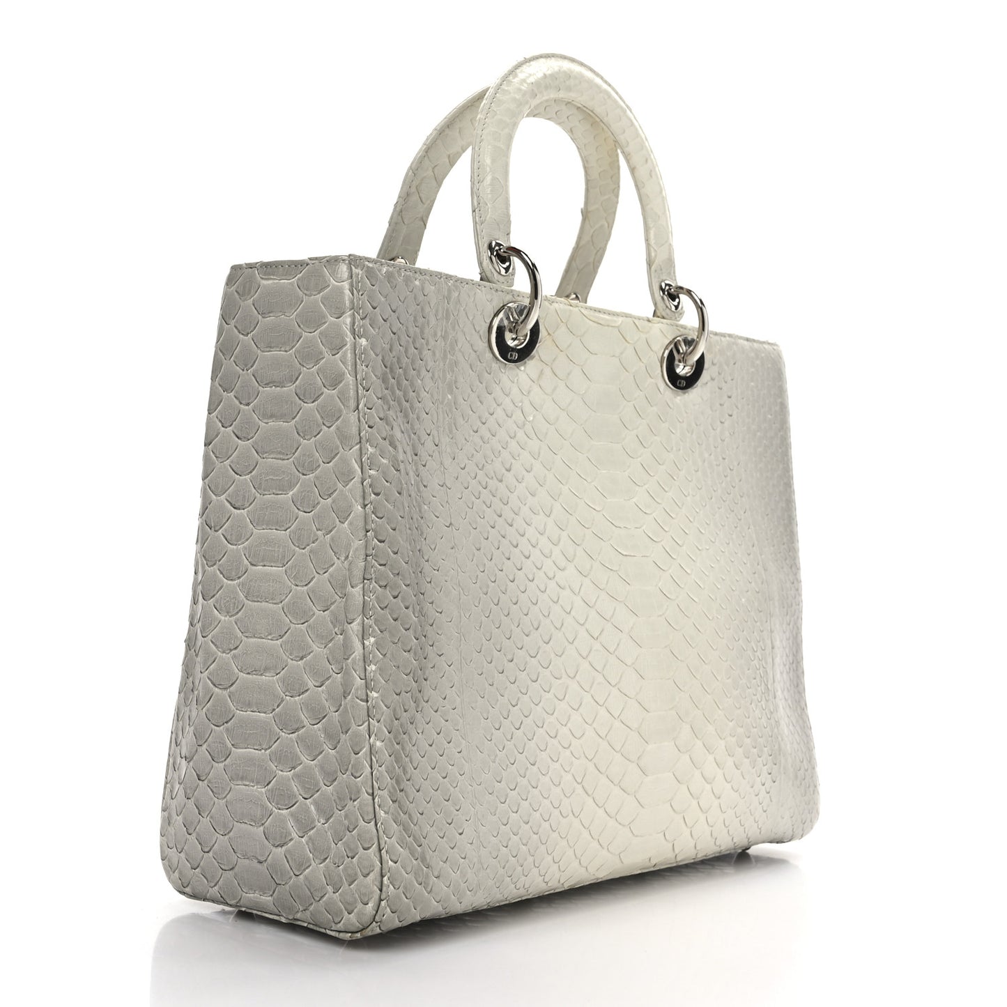 Snakeskin Large Lady Dior Beige Ombre