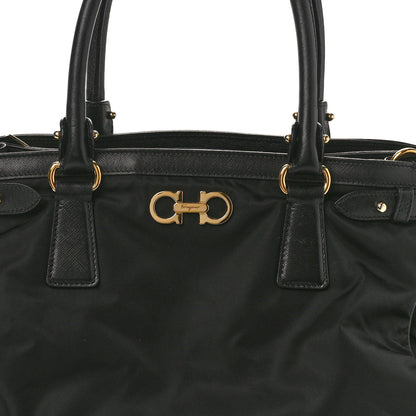 Salvatore Ferragamo Nylon Batik Small Tote Black 7 of 13