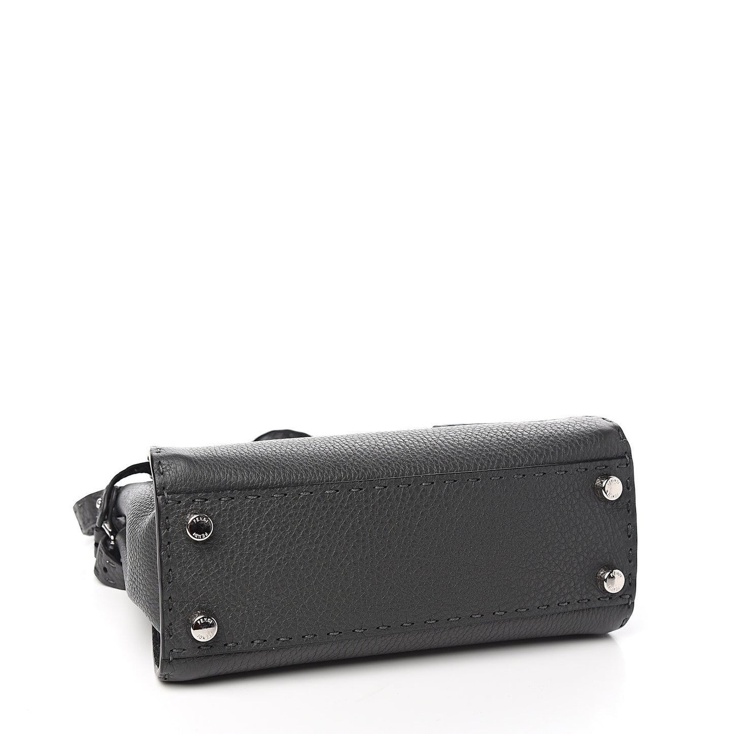 Cuoio Romano Selleria Bi-Color Mini Peekaboo Iconic Satchel Asfalto Latte