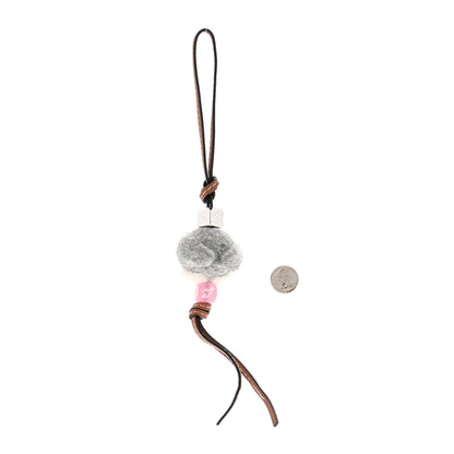 Loewe Felt Calfskin Baby Owl Bag Charm Tan 2 of 4