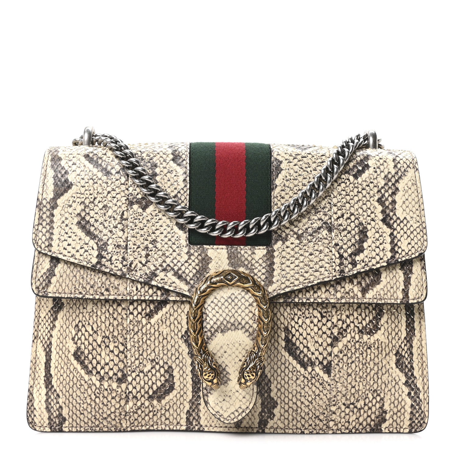 Gucci Snakeskin Web Medium Dionysus Shoulder Bag Natural 1864226