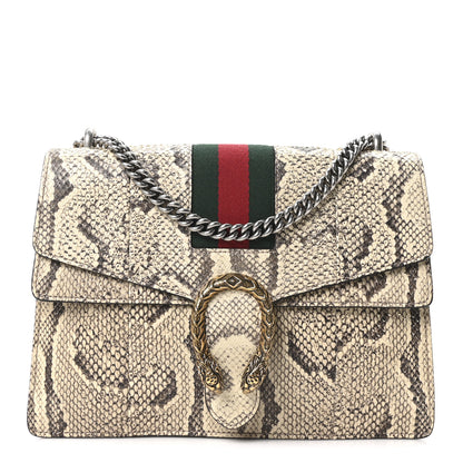 Gucci Snakeskin Web Medium Dionysus Shoulder Bag Natural 1 of 11