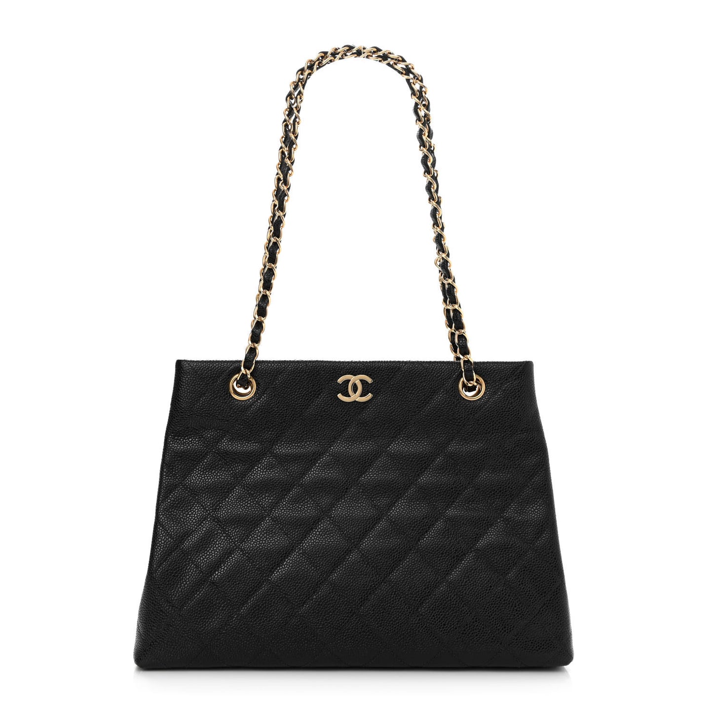 Caviar Quilted Shoulder Bag Black
