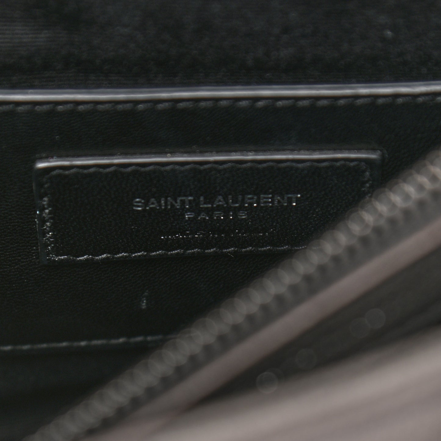 Sheepskin Matelasse Chevron Monogram Large College Satchel Dark Anthracite