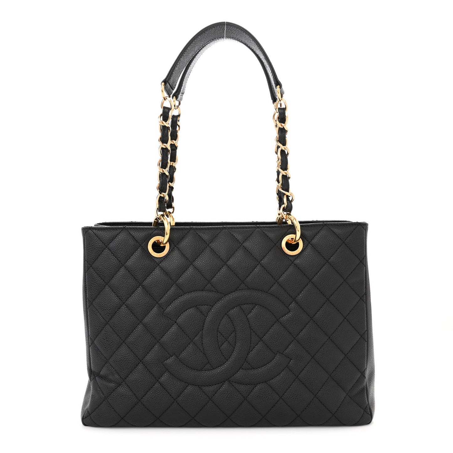 Caviar Quilted Grand Shopping Tote GST Black