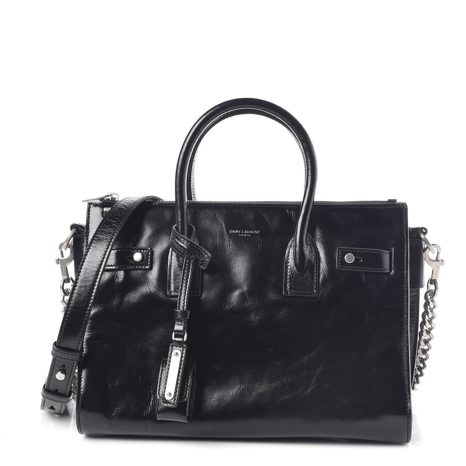 Saint Laurent Glace Calfskin Baby Souple Sac De Jour Black 1 of 10