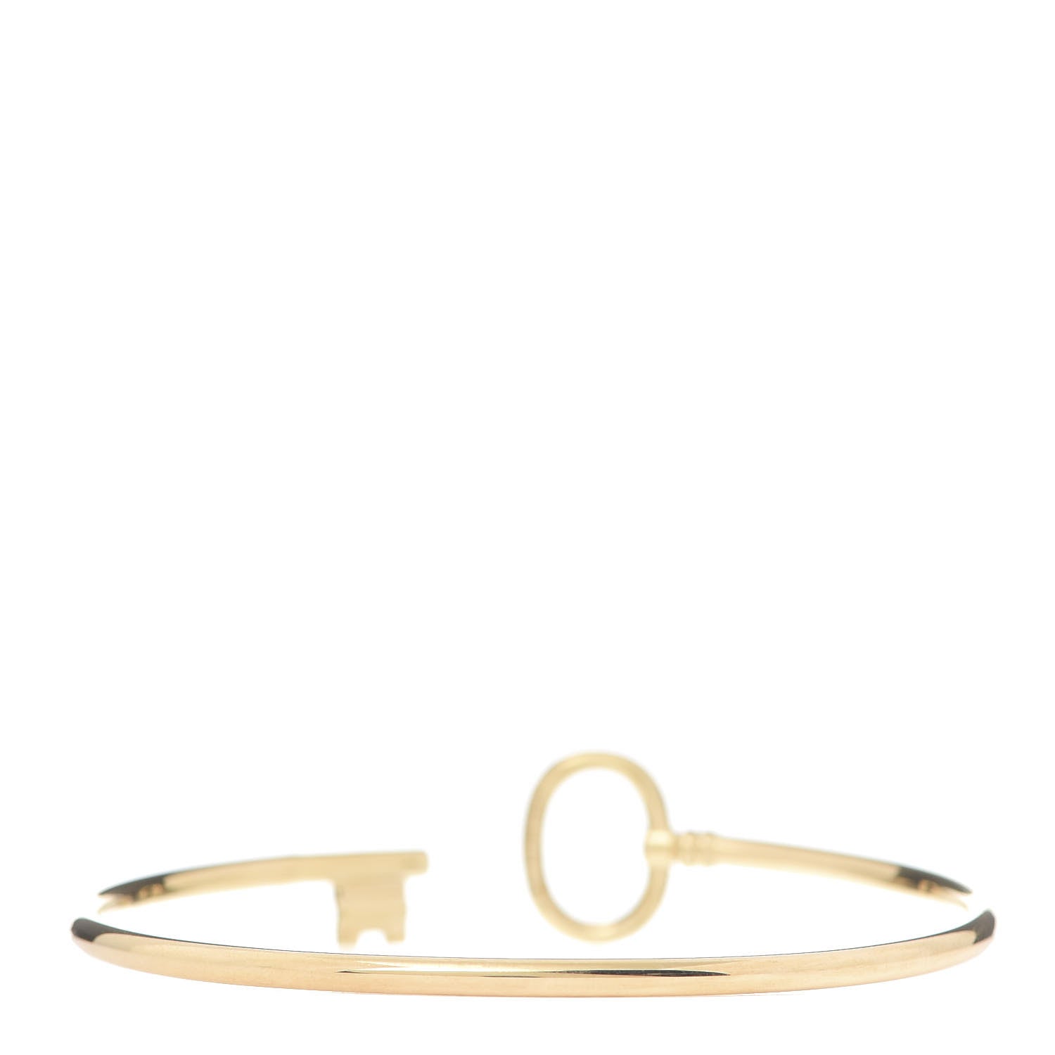 Tiffany 18K Yellow Gold Diamond Keys Wire Bracelet 3 of 5