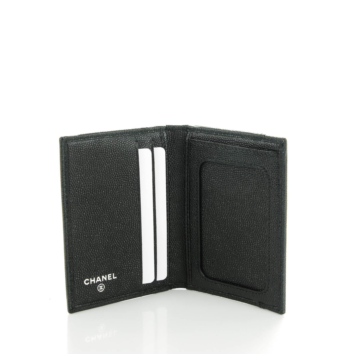 Caviar Card Holder Wallet Black