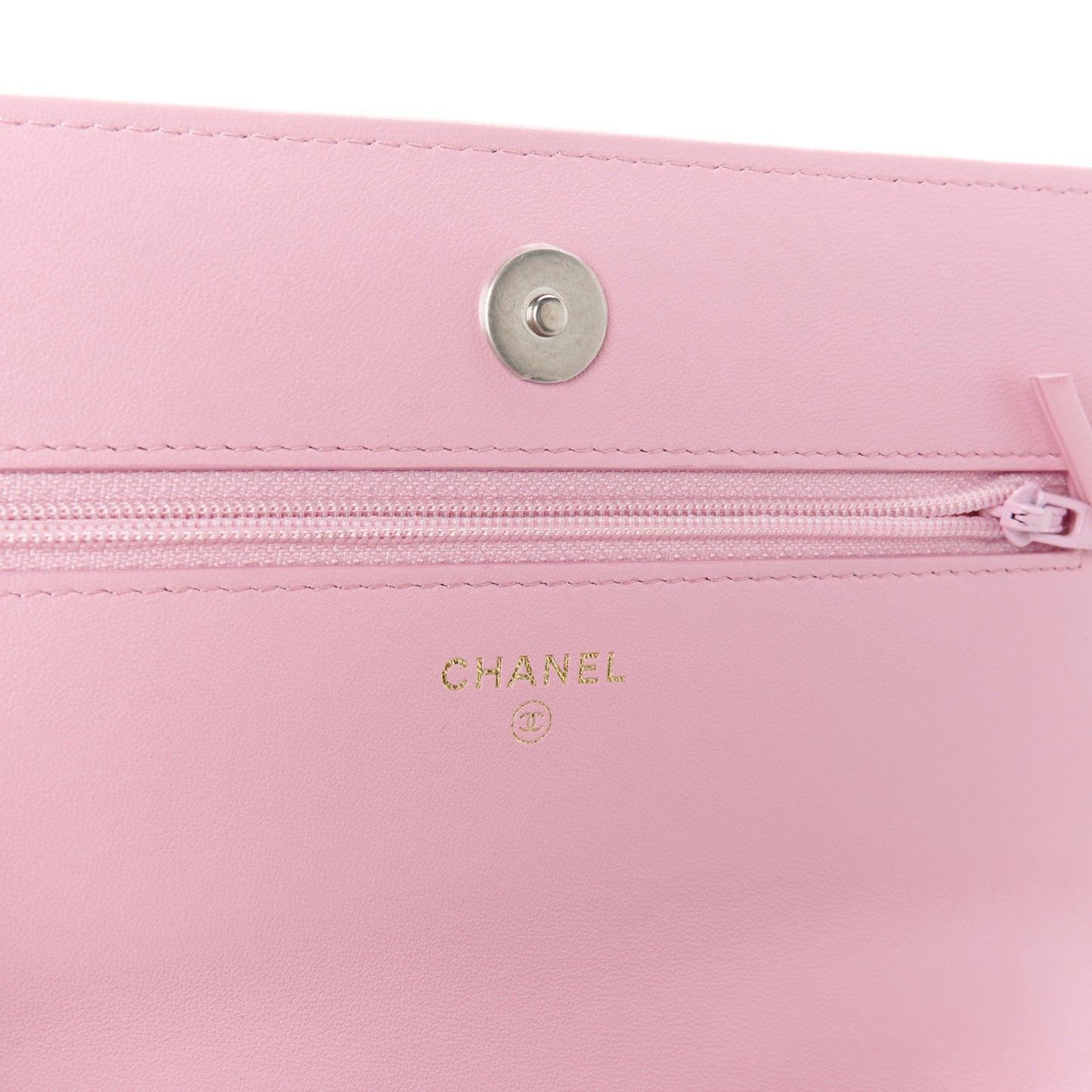 Lambskin Quilted Chanel 19 Wallet On Chain WOC Pink