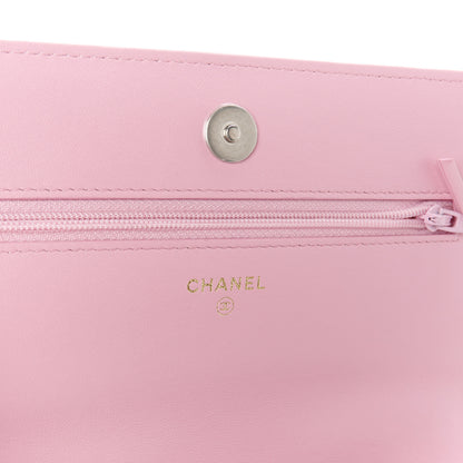 Chanel Lambskin Quilted Chanel 19 Wallet On Chain WOC Pink 6 of 12