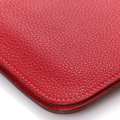 Hermes Togo Dogon Duo Wallet Rouge Casaque 8 of 11