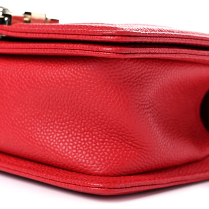 Chanel Caviar Quilted Small Boy Flap Red 11 of 11