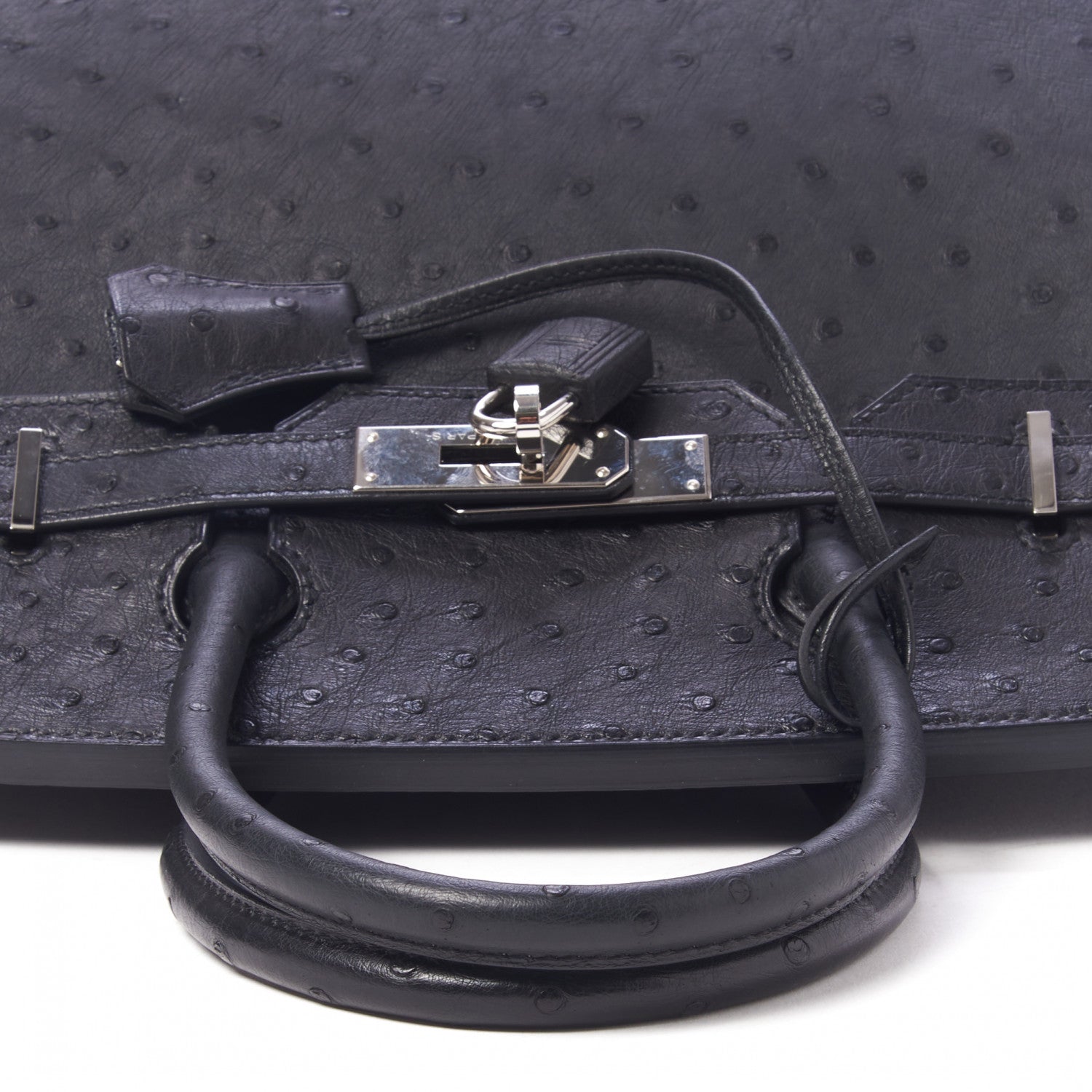 Hermes Ostrich Birkin 30 Black 9 of 33