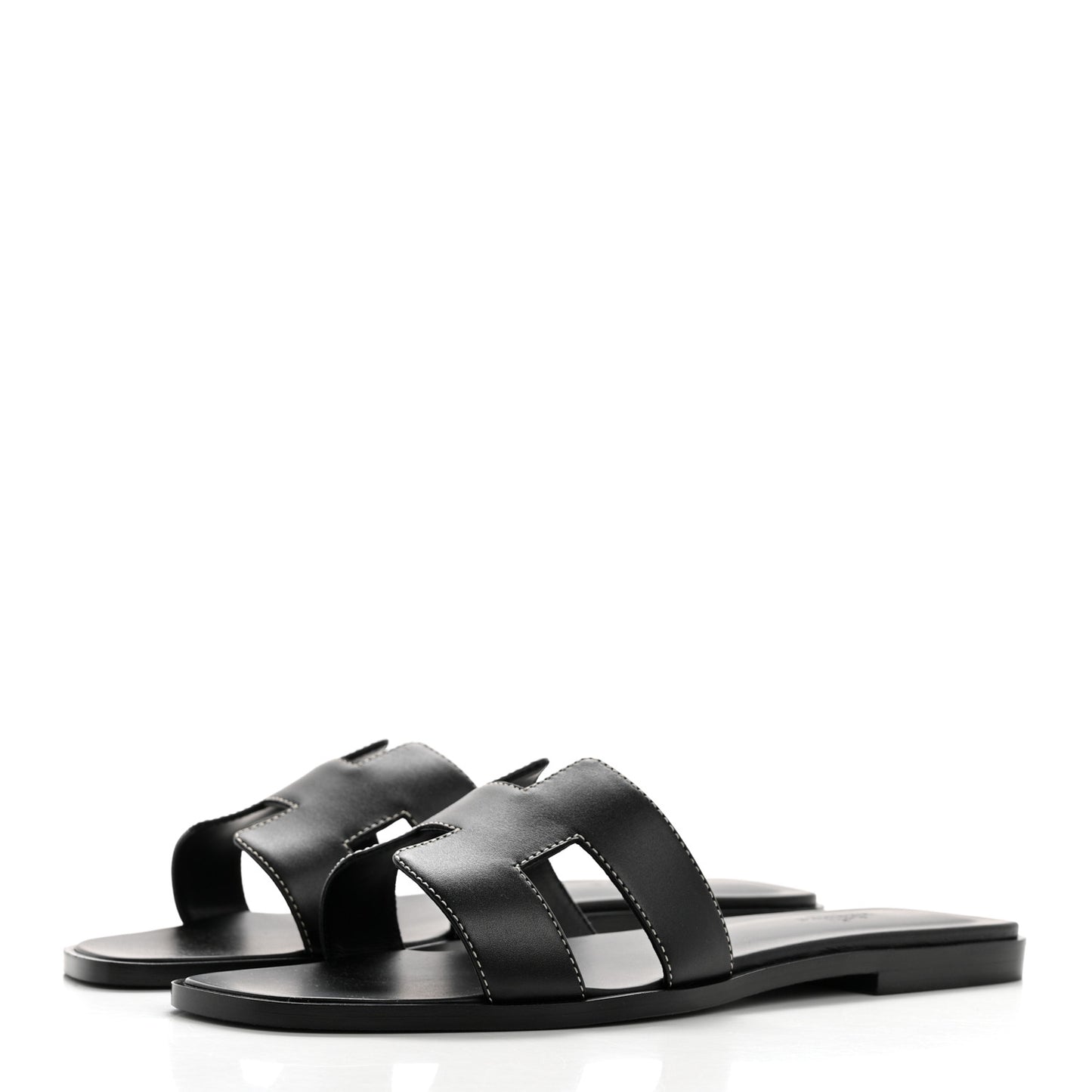 Box Calfskin Oran Sandals 39 Black
