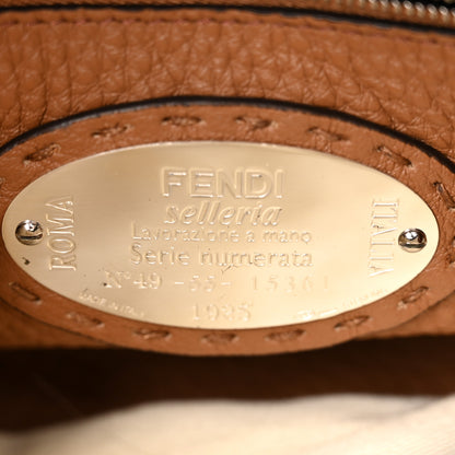 Fendi Cuoio Romano Selleria Bi-Color Mini Peekaboo Iconic Satchel Black Mou 7 of 17