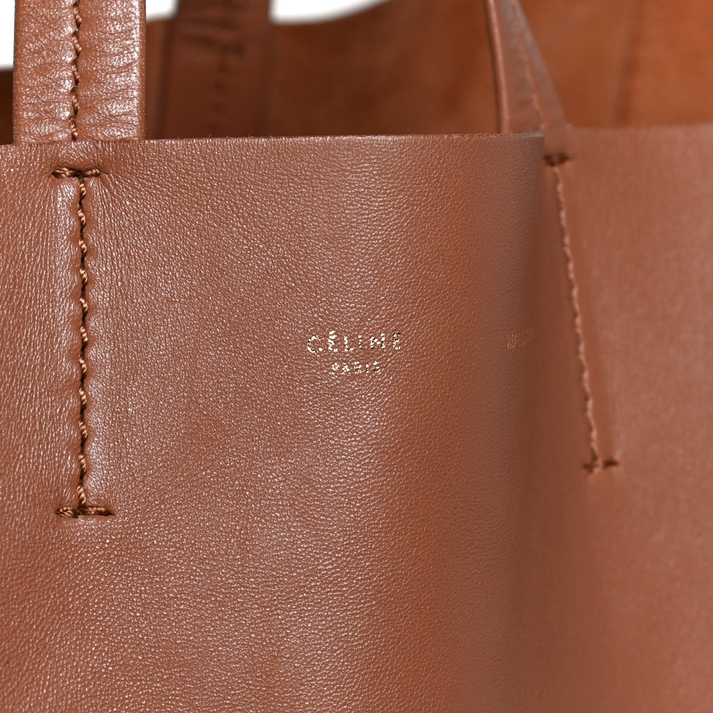 Lambskin Vertical Cabas Tan