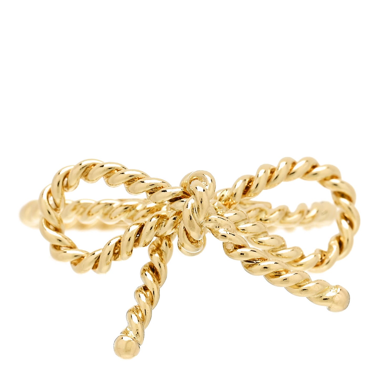 18K Yellow Gold Twist Bow Ring 47 4