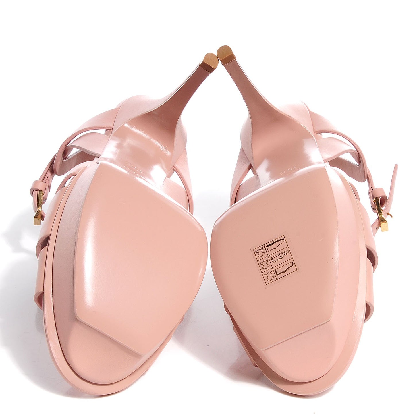 Leather Tribute 75 Platform Sandals Pale Blush 39.5