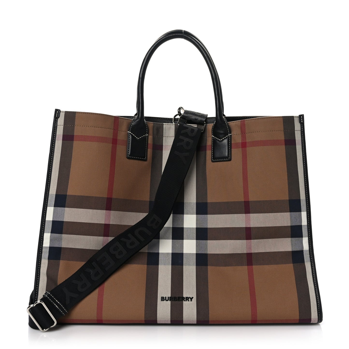 House Check Denny Check Tote Brown