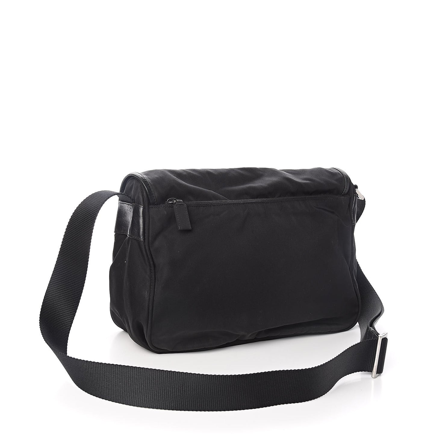 Nylon Vela Messenger Bag Black