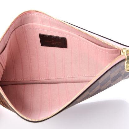Louis Vuitton Damier Ebene Neverfull MM GM Pochette Rose Ballerine 5 of 8