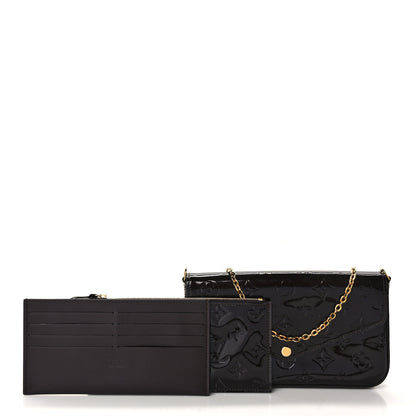 Louis Vuitton Vernis Pochette Felicie Chain Wallet Amarante 3 of 12