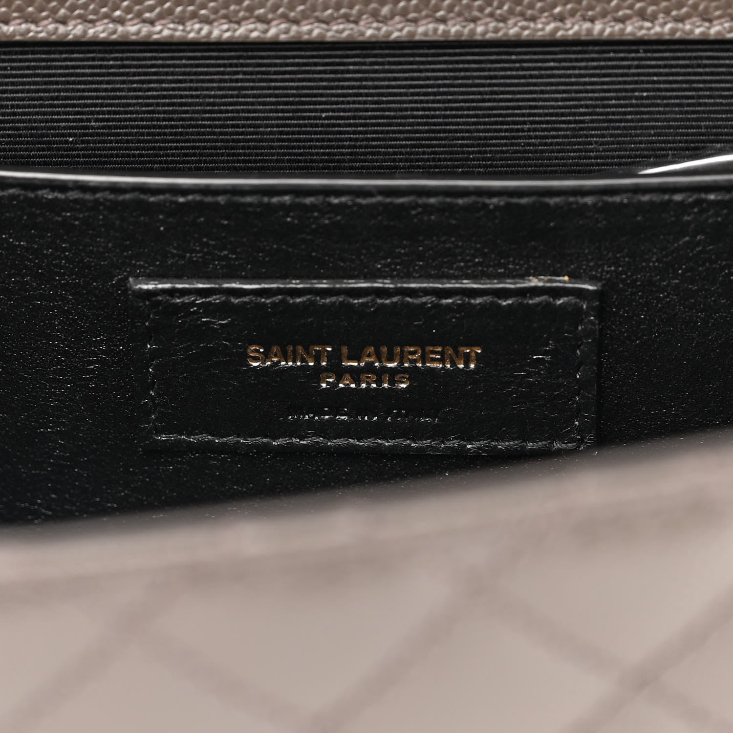 Saint Laurent Grain De Poudre Textured Mixed Matelasse Medium Triquilt Monogram Satchel Fog 6 of 9