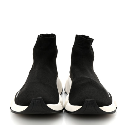 Balenciaga Neoprene Knit Womens Speed Sneakers 37 Black White 3 of 10