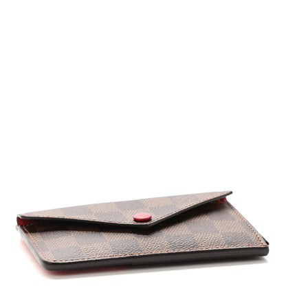 Louis Vuitton Damier Ebene Recto Verso Card Holder Red 4 of 7