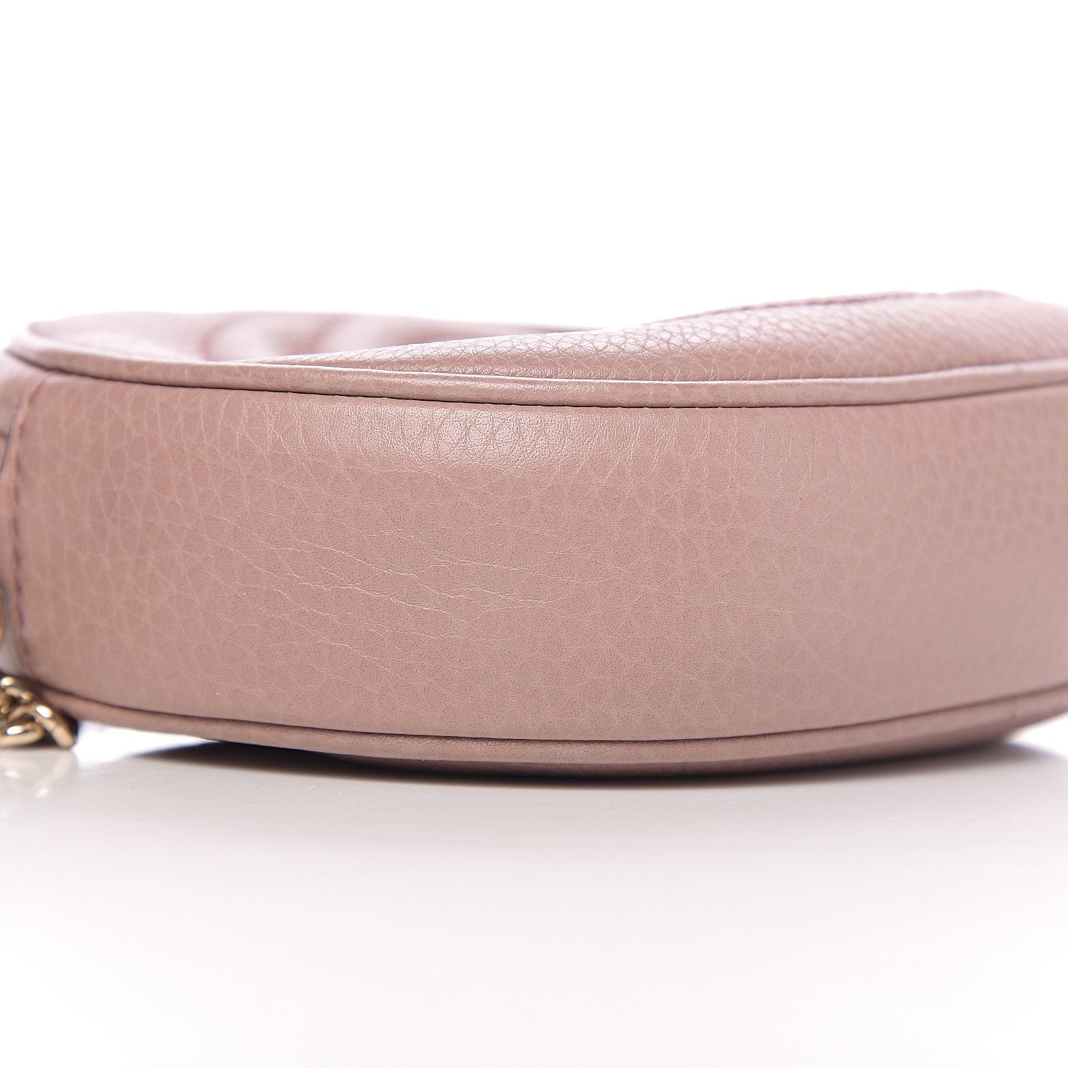 Gucci Pebbled Calfskin Mini Soho Chain Bag Dark Cipria 8 of 9