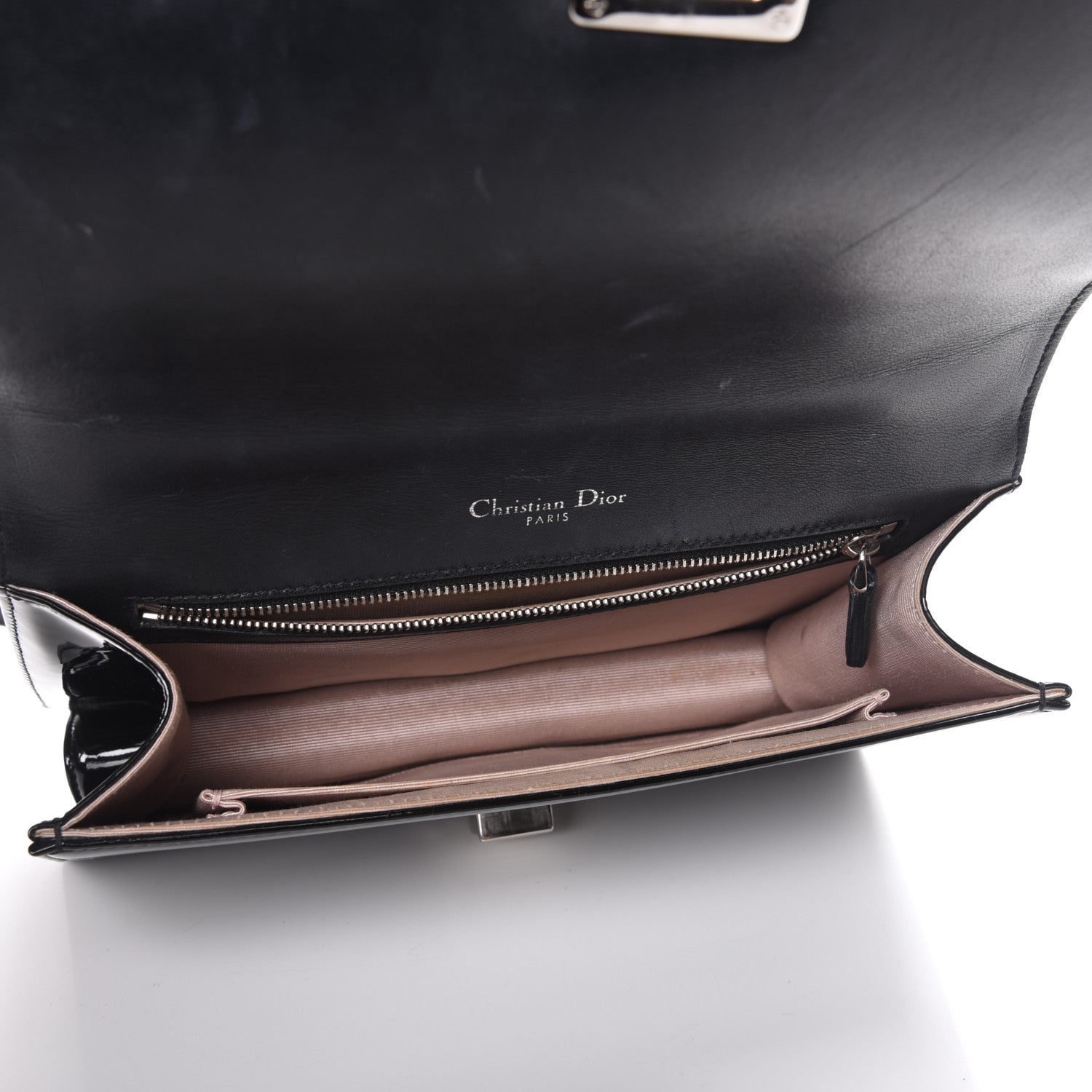Christian Dior Patent Medium Diorama Flap Bag Black 5 of 9