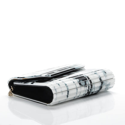 Jimmy Choo Acrylic Candy Palm Tree Clutch White Black 4 of 8
