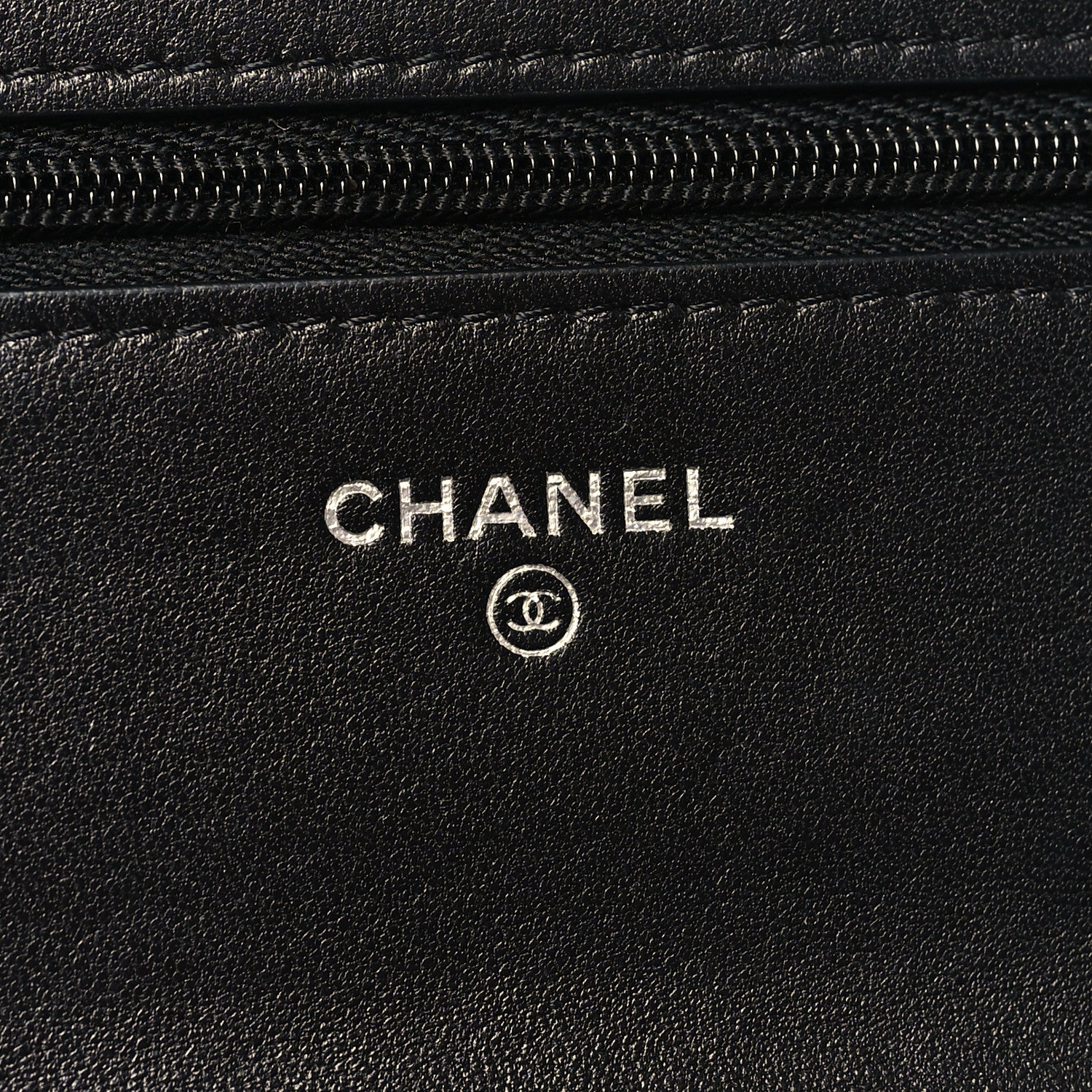 Chanel Lambskin Quilted Wallet On Chain WOC Black 6 of 13