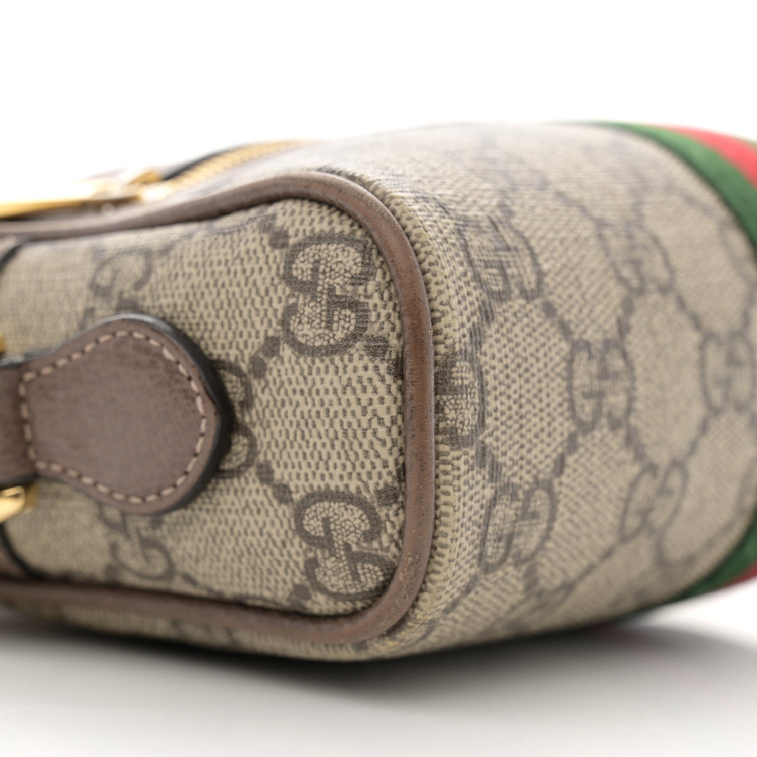 Gucci GG Supreme Monogram Web Mini Ophidia Shoulder Bag Brown 12 of 19