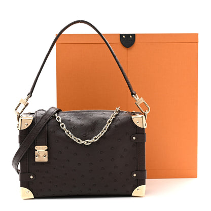 Louis Vuitton Ostrich Side Trunk MM Marron 10 of 10