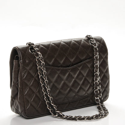 Chanel Caviar Quilted Medium Double Flap Brown 3 of 7