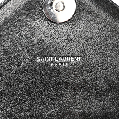 Saint Laurent Sheepskin Matelasse Chevron Monogram Medium College Bag Black 6 of 13