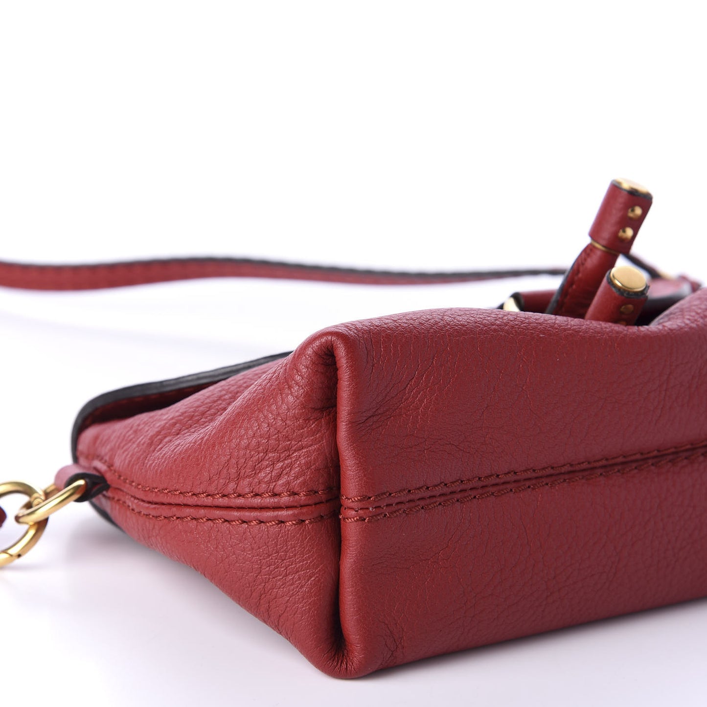Calfskin Marcie Pochette Crossbody Bag Poppy