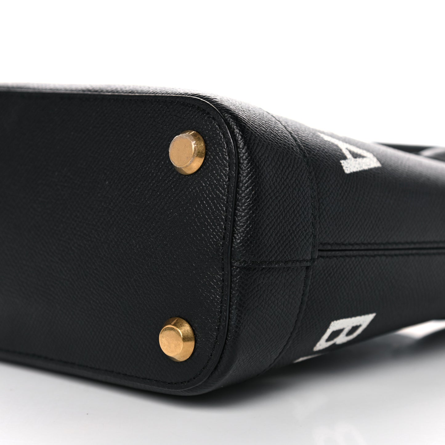 Grained Calfskin Ville Aj Tote XXS Black