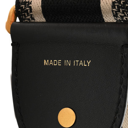 Christian Dior Canvas Embroidered Shoulder Strap Black 4 of 5