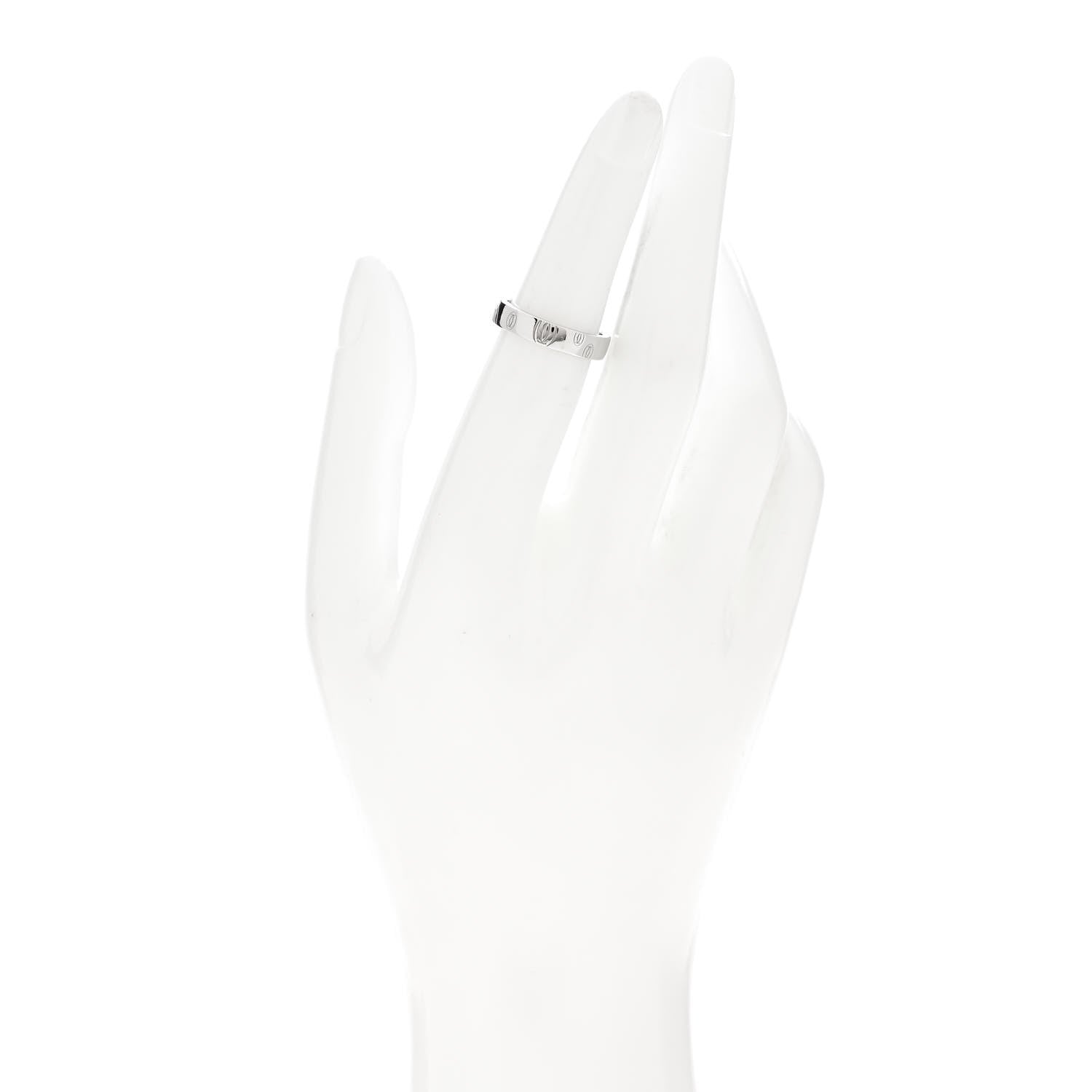 Cartier Platinum 4mm Happy Birthday Band Ring 50 5.25 2 of 6