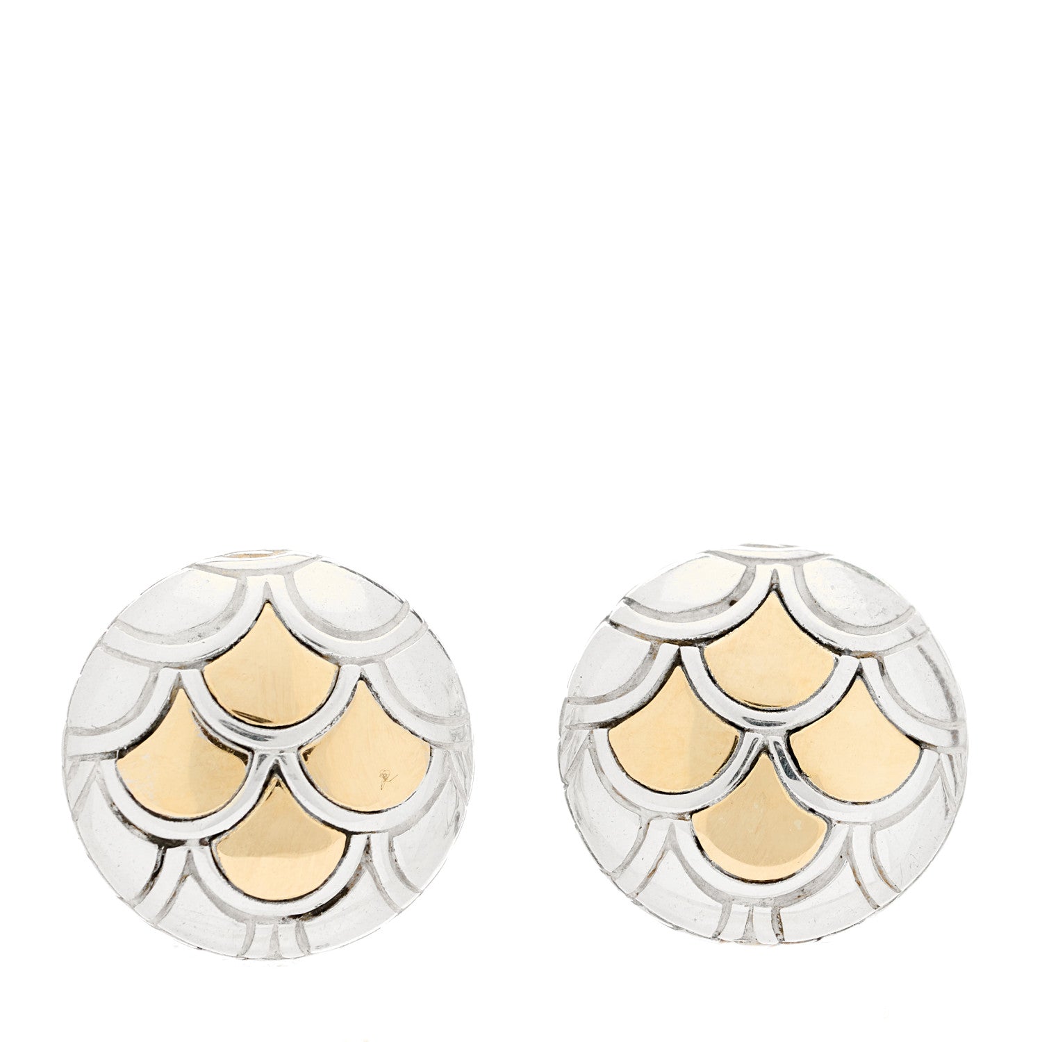 John Hardy Sterling Silver 18K Yellow Gold Naga Earrings 1 of 4