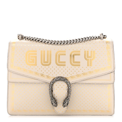 Gucci X SEGA Calfskin GUCCY Stars Medium Dionysus Shoulder Bag Mystic White Gold 1 of 13