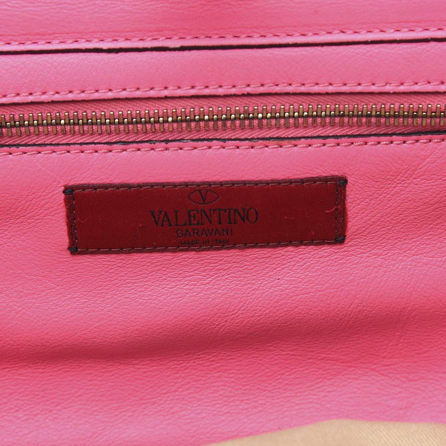 Vitello Small Rockstud Tote Fuxia Fluo