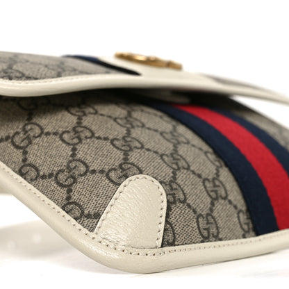 Gucci GG Supreme Monogram Web Small Ophidia Belt Bag 85 34 Beige Ebony White 9 of 9