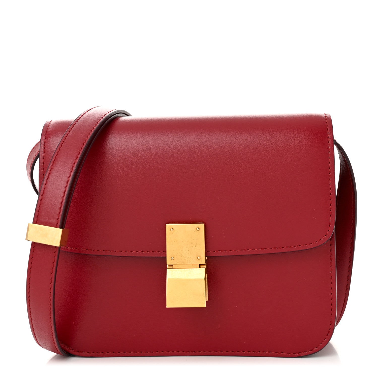 Celine Box Calfskin Teen Classic Box Flap Bag Red 1 of 10