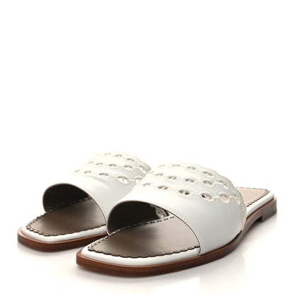 Hermes Calfskin Chaine d'Ancre Gaelle Sandals 39.5 White 3 of 8