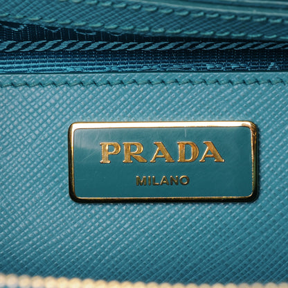 Prada Saffiano Large Galleria Double Zip Tote Turchese 6 of 10